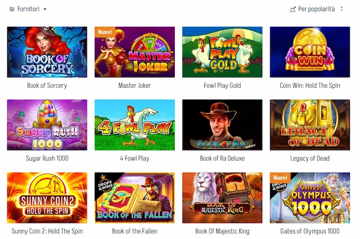 Winnita Casino Italia games