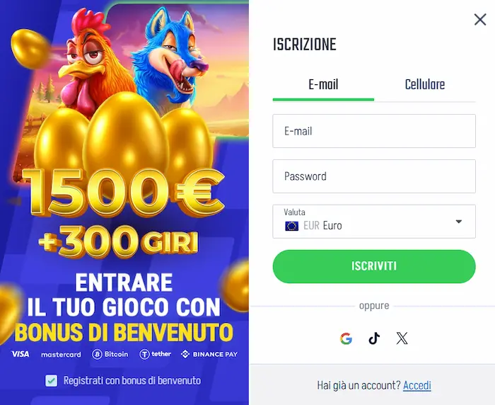 Winnita Casino Italia reg